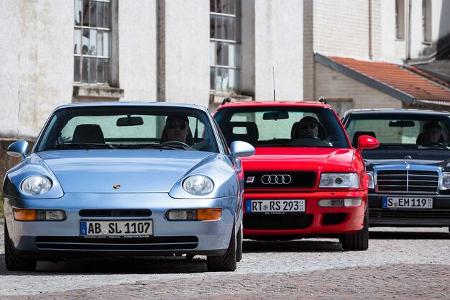 Audi RS2 Avant, Mercedes 500E, Porsche 968 Coupé