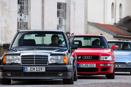 Audi RS2 Avant, Mercedes 500E, Porsche 968 Coupé