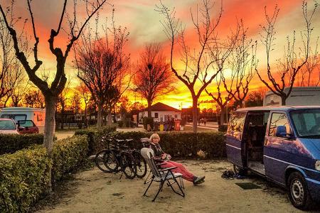 Mobil-Tour Spanien und Portugal - Sonnenuntergang