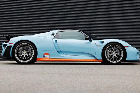 Porsche 918 Weissach Gulf-Lackierung (2015) Exterieur