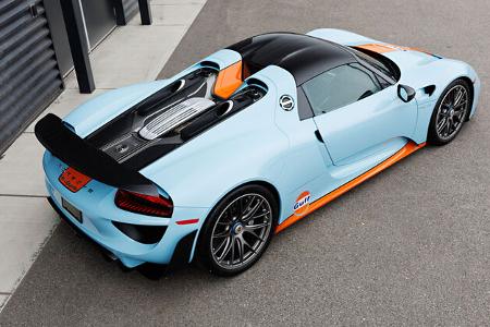 Porsche 918 Weissach Gulf-Lackierung (2015) Exterieur
