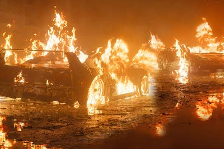 Sportwagen Feuer Flammen Rendering Dizzy Viper Sportwagen Feuer Flammen Rendering Dizzy Viper