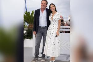 Demi Moore im Polka-Dot-Kleid in Cannes