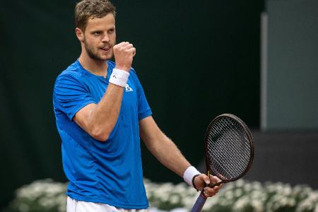 Führung gegen Murray: Hanfmann in Genf vom Regen gestoppt Führung gegen Murray: Hanfmann in Genf vom Regen gestoppt