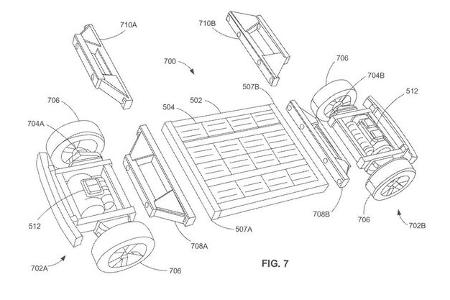 Konzeptionelle Zeichnungen des Ford Patents für eine einheitliche Fahrzeug-Plattform.
