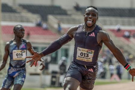 9,79: Kenianer Omanyala glänzt über 100 Meter 9,79: Kenianer Omanyala glänzt über 100 Meter