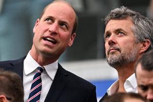 England vs. Dänemark: Prinz William und König Frederik bei EM-Spiel