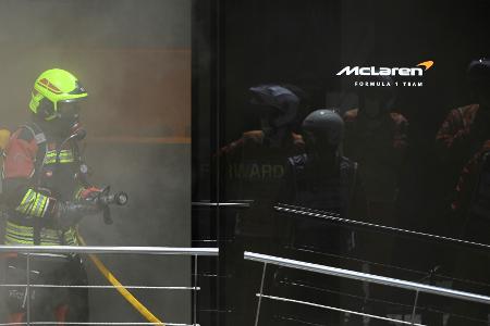 Formel 1: Brand in der Hospitality von McLaren Formel 1: Brand in der Hospitality von McLaren
