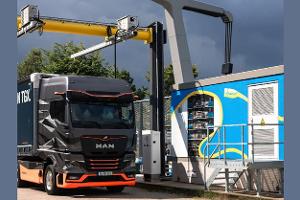 Lkw-Strom statt Diesel vom Mineralölkonzern