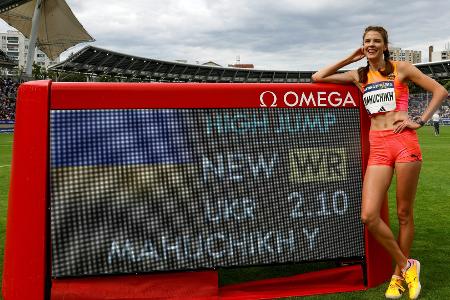 2,10 m: Hochspringerin Mahutschich verbessert Weltrekord 2,10 m: Hochspringerin Mahutschich verbessert Weltrekord