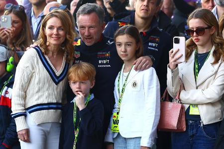 Formel-1-Familienausflug: Geri Halliwell unterstützt Christian Horner Formel-1-Familienausflug: Geri Halliwell unterstützt Christian Horner
