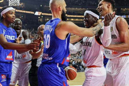 Basketball: Weltmeister gewinnen Olympia-Test in Frankreich Basketball: Weltmeister gewinnen Olympia-Test in Frankreich