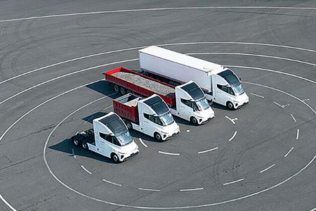 Windrose Elektro-Lkw Zugmaschine