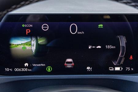 Honda E:Ny1, Lenkraddisplay