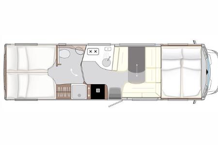 Concorde, Quer-Doppelbett