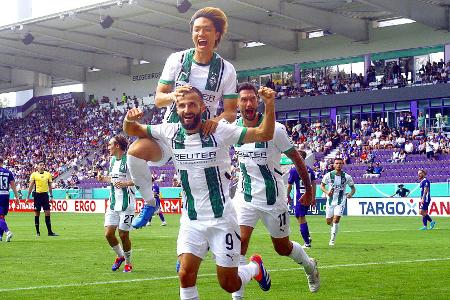 Schöne Tore, guter Auftritt: Gladbach ringt Aue nieder Schöne Tore, guter Auftritt: Gladbach ringt Aue nieder