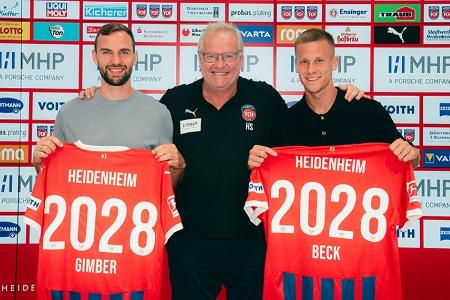 Heidenheim bindet Gimber und Beck bis 2028 Heidenheim bindet Gimber und Beck bis 2028