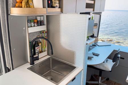 Business-Camping, Eckschreibtisch 