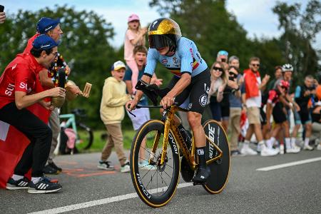 Favorit Evenepoel holt WM-Titel im Einzelzeitfahren Favorit Evenepoel holt WM-Titel im Einzelzeitfahren