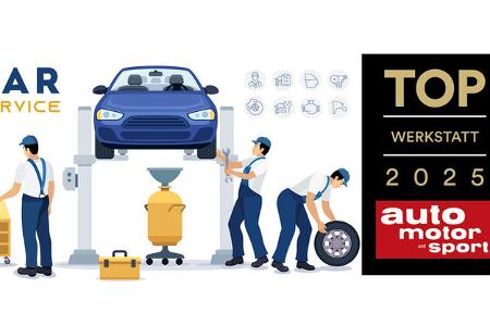 Auto service and repair. Team of Mechanics repairing a car in a garage. Auto service and repair. Team of Mechanics repairing a car in a garage.