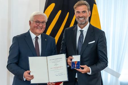 Große Ehre für Fußballikone: Bundesverdienstkreuz für Jürgen Klopp Große Ehre für Fußballikone: Bundesverdienstkreuz für Jürgen Klopp