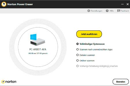 Norton Power Eraser - Power Eraser und Online Scanner bieten eine zusätzliche Meinung zur Erkennung von Viren und gefährlichen Dateien.