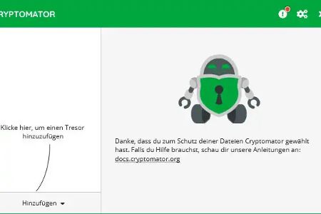 Cryptomator - Cryptomator erstellt verschlüsselte Tresore in Deinem Cloudspeicher, die nur mit Passwort sichtbar und zugänglich sind.