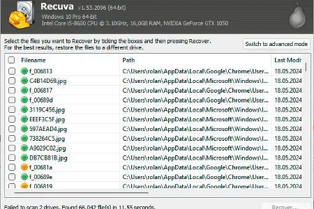 Recuva - Recuva stellt versehentlich gelöschte Dateien von Festplatten, USB-Sticks und anderen Medien wieder her.