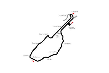 Streckenlayout - Nürburgring - Südschleife - 1927 Streckenlayout - Nürburgring - Südschleife - 1927