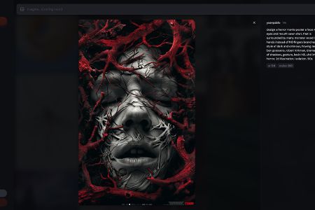 Erschreckendes Ergebnis: Ein Midjourney-Nutzer hat dieses fiktive Horrorfilm-Poster mit nur acht Zeilen an Eingaben erstellt.