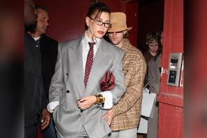 Hailey Bieber präsentiert neuen Look mit Anzug und Krawatte