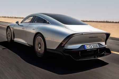 Mercedes EQXX Rekordfahrt Riad Dubai Mercedes EQXX Rekordfahrt Riad Dubai