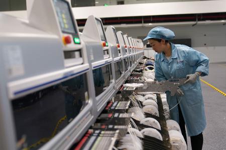 Nach Monaten trüber Stimmung in Chinas produzierendem Gewerbe bessern sich die Aussichten. (Archivbild) Nach Monaten trüber Stimmung in Chinas produzierendem Gewerbe bessern sich die Aussichten. (Archivbild)