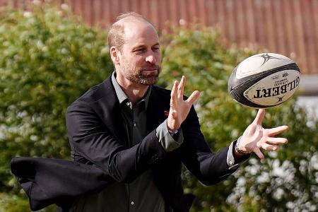 Prinz William macht gute Figur beim Rugby Prinz William macht gute Figur beim Rugby