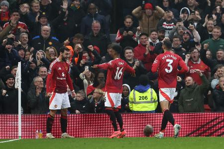Vor Amorim-Ankunft: United schlägt Leicester Vor Amorim-Ankunft: United schlägt Leicester