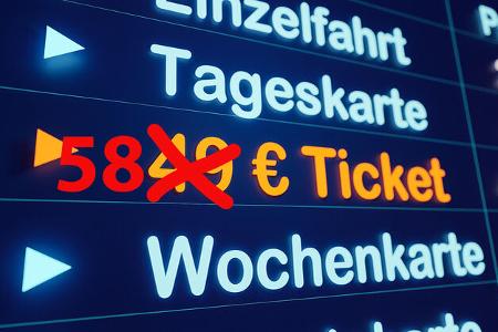 Deutschlandticket 49-Euro-Ticket Anzeige Bahnhof Ticketautomat Symbolbild Deutschlandticket 49-Euro-Ticket Anzeige Bahnhof Ticketautomat Symbolbild