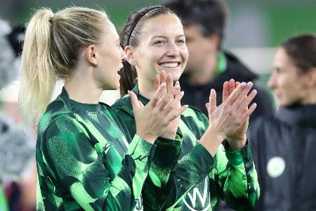 Wölfinnen feiern ersten Sieg in der Champions League Wölfinnen feiern ersten Sieg in der Champions League
