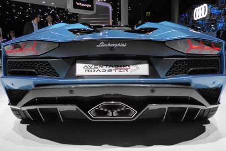 Lamborghini Aventador Roadster - Auspuff - IAA Frankfurt 2017