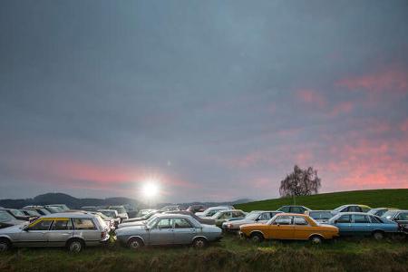 Youngtimer Parkplatz Kirchberg (SG) Schweiz