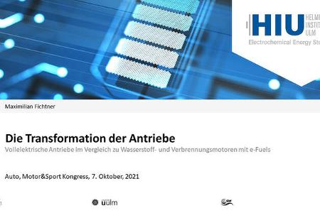 Vortrag Prof. Maximilian Fichtner auto motor und sport Kongress