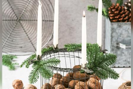 Weihnachtsstimmung: Last-Minute-Ideen für den DIY-Adventskranz