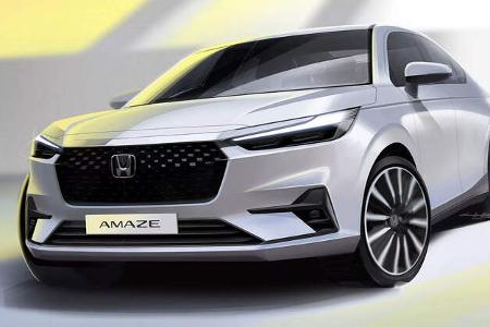 Honda Amaze Kompakt-Limousine Indien Teaser