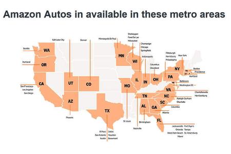 Hyundai auf Amazon Auto USA Karte