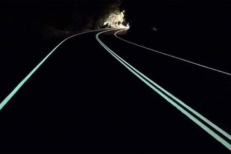 Leuchtende Straßenmarkierung in Australien Leuchtende Straßenmarkierung in Australien