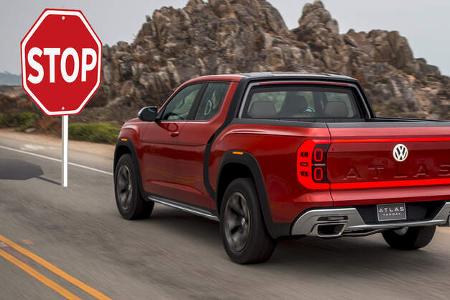 VW Atlas Tanoak Pickup Gestrichen Stop
