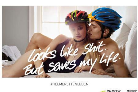 Looks like shit, but saves my life Fahrradhelm-Kampagne