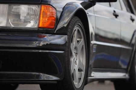 Mercedes 190 E 2.5-16 EVO II, Detailansicht, Rad, Scheinwerfer