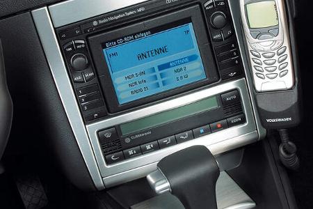 VW Golf 4 R32, Mittelkonsole, Navi, Schalthebel