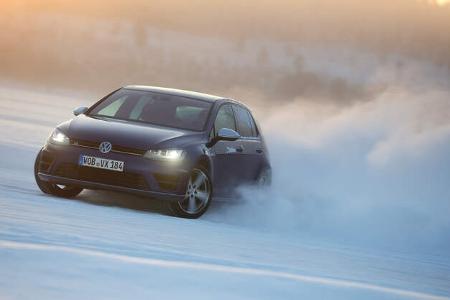 VW Golf R, Frontansicht, Driften