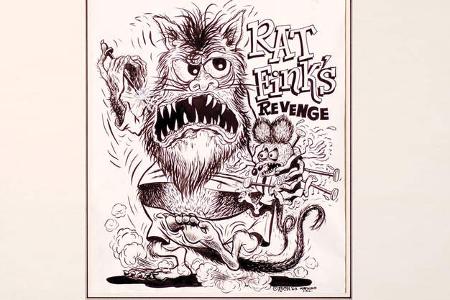 Ed Roth Zeichnung Rat Fink